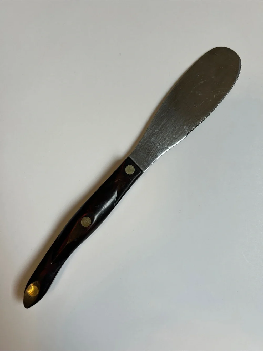 Cutco Marble Handle Stainless Steel Spatula Spreader Knife